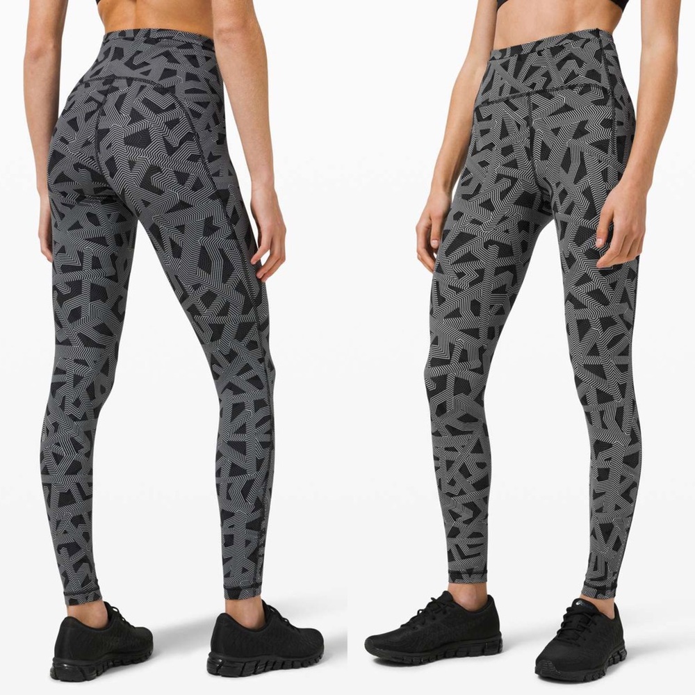 Lululemon Swift Speed High-Rise Tight 28" Textured Labyrinth Black Light Cast